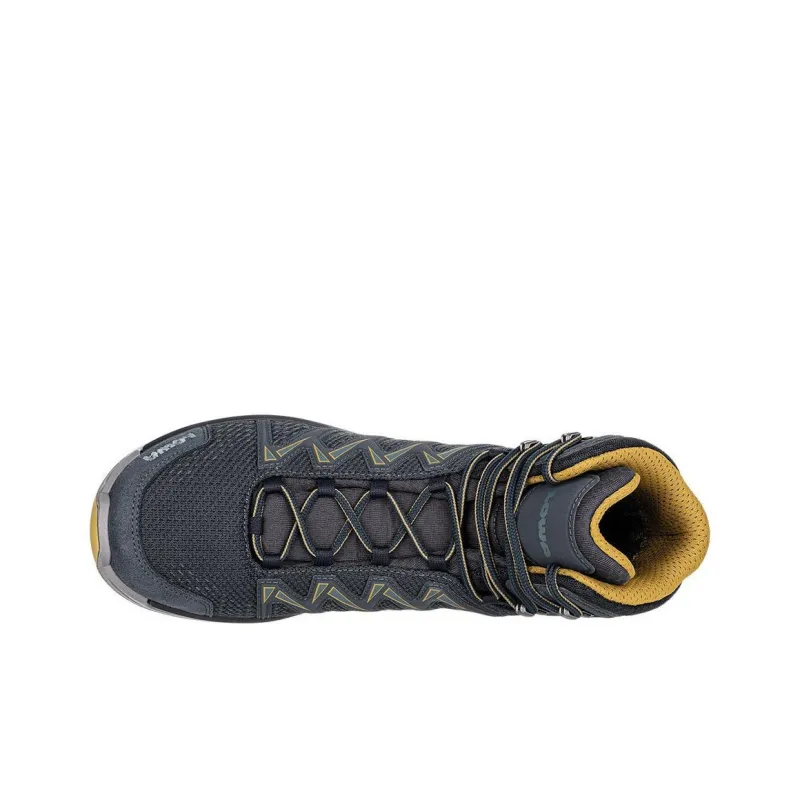 Lowa INNOX PRO GTX Cushioning Anti-Slip And Wear-Resistant Mid-Top Hiking Shoes Men's Blue Yellow-3