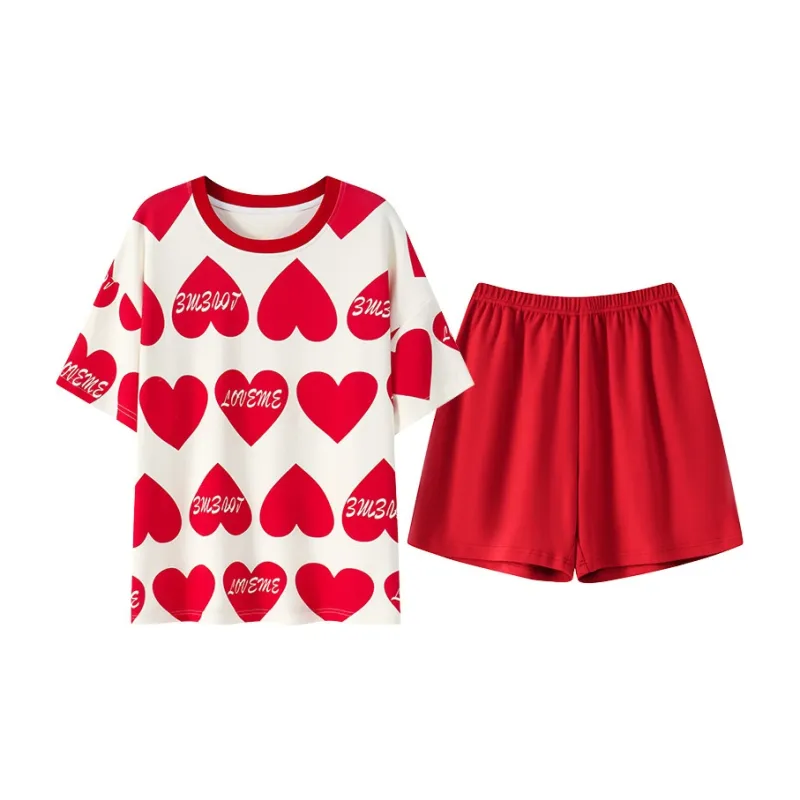 Mulong Family Pajama Set Women's Red-0