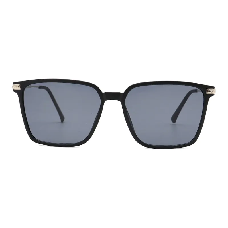Pair Ponyo PC Square Sunglasses Unisex Black Gold-1