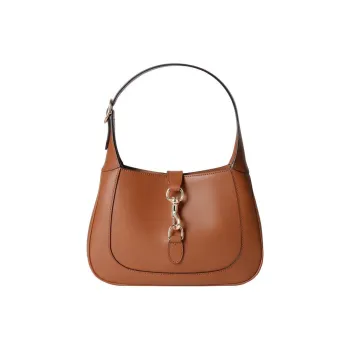 GUCCI Canvas With Leather Handbag, Shoulder Bag Women's Brown
