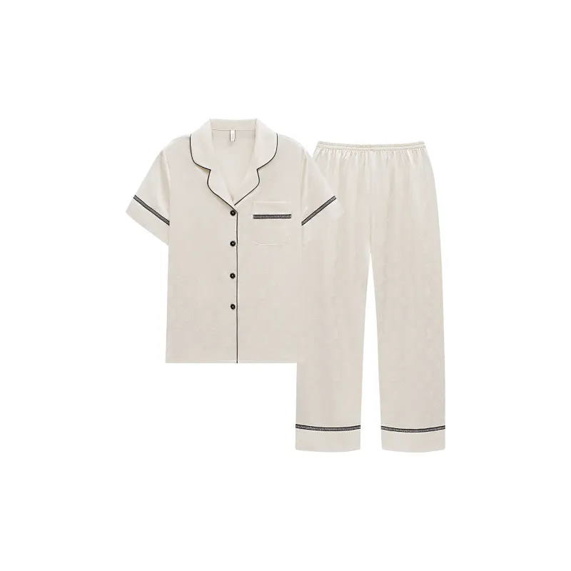 Happy Dreams Pajama Set Women's Ecru-0