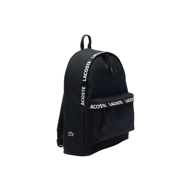 LACOSTE Polyester Backpack Men's Black-1