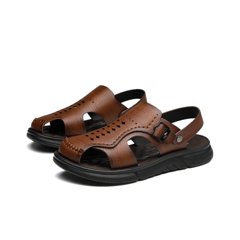 FAPAI Beach Sandals Men Black-3
