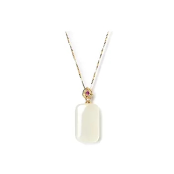 Abby's Wonderland Hetian Jade Pendants Women's Pale Greenish-White Jade