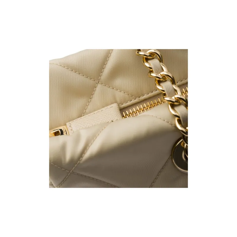 PRADA Re Edition Recycled Nylon Handbag Shoulder Bag Women's Desert Beige-4