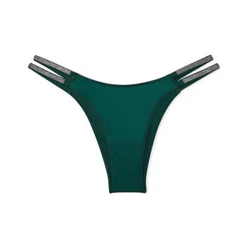 Victoria's Secret PINK/VERYSEXY Double Shine Strap Smooth Brazilian Panty Underpants Women's 1 Pack Green