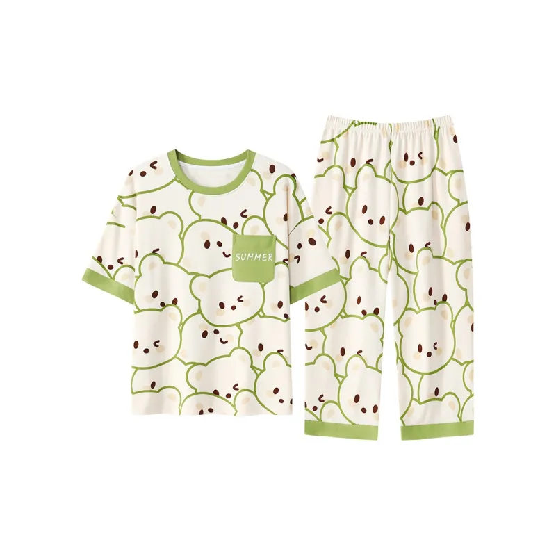 Mulong Family Pajama Set Women's Ivory-0