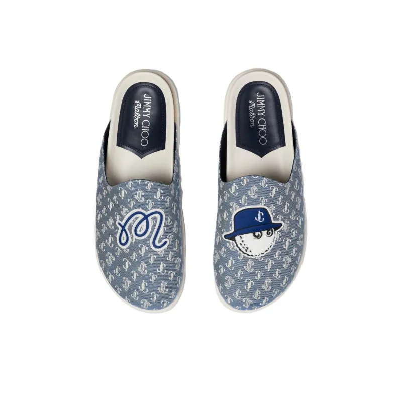 Jimmy Choo Closed Toe Slippers Men's Blue-4