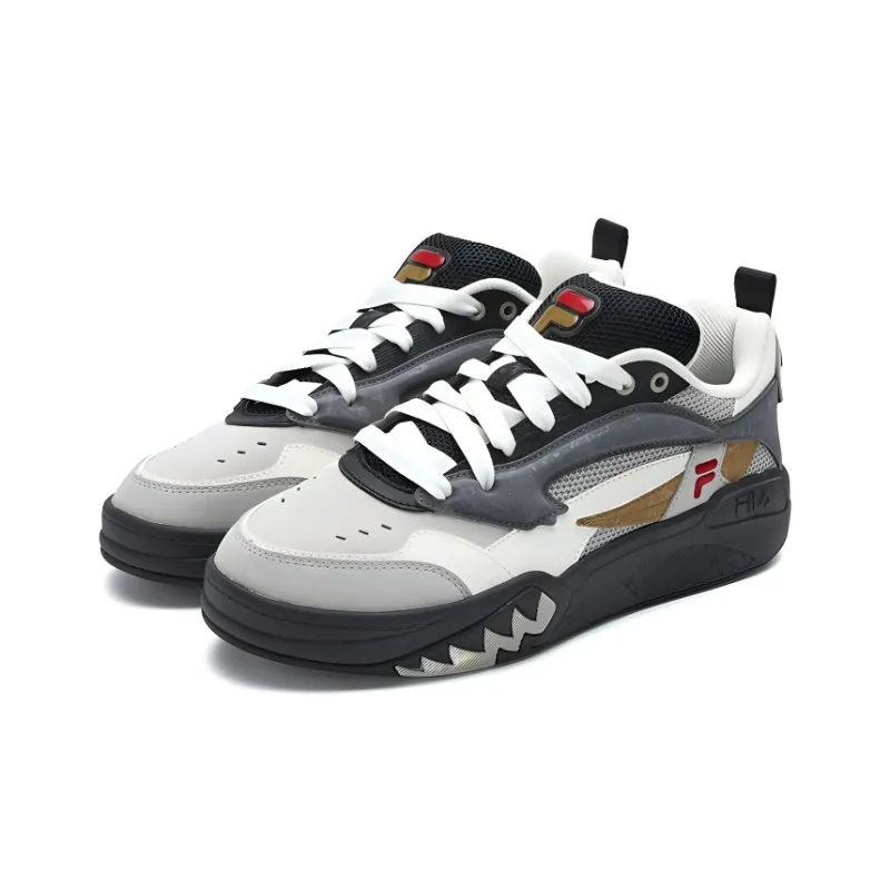 FILA DESPERADO Cushioning Support Low Top Vintage Basketball Shoes Men's Gray White Black-2