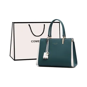 COMELY Cow Leather Mommy Bag Shoulder Bag Crossbody Bag Handbag Large Size Women's Ecru