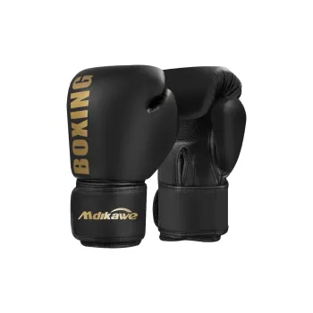 MDIKAWE Boxing Gloves PU MMA Combat Sports Muay Thai Fitness Unisex 10oz Black Gold Pink White Boxing Match