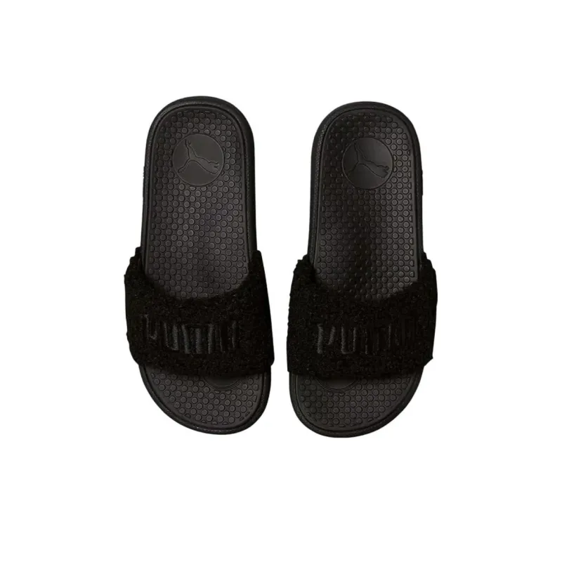 Puma Women's Cool Cat Sherpa Slide 'Triple Black'-2