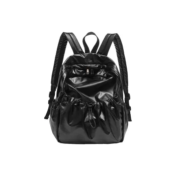 UNITE STAR Nylon Backpack Medium Size Women's Silver/Black