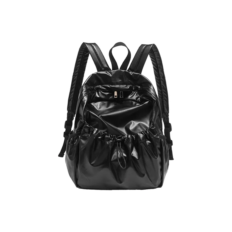 UNITE STAR Nylon Backpack Medium Size Women's Silver/Black-0