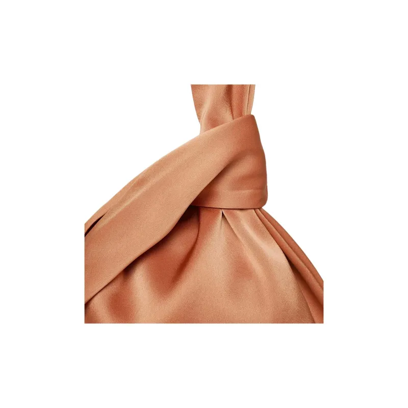 NANUSHKA Smooth Satin Handbags Clutches Women's Apricot-4