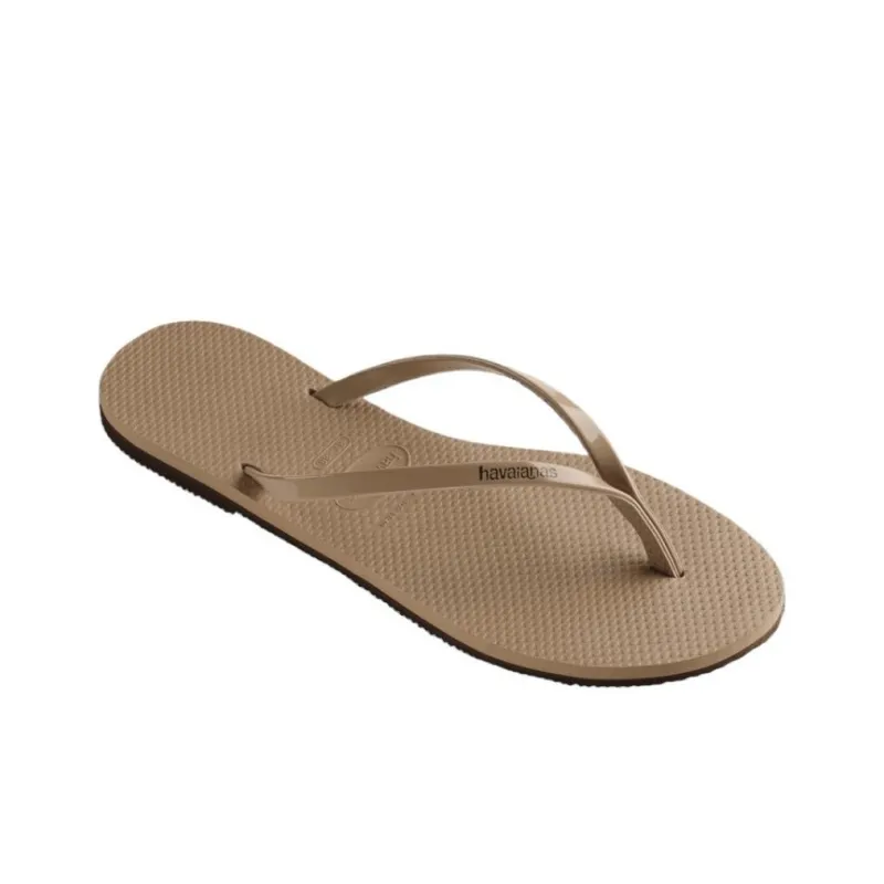 Havaianas You Metallic Rubber Sole Flip Flops Women's Brown-1