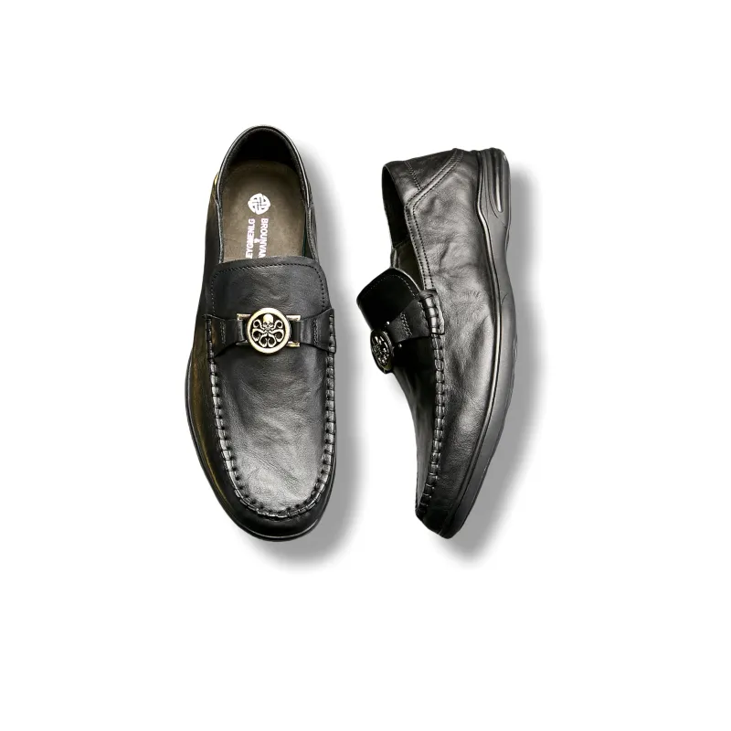 Brounvanm Men's Casual Shoes Men Low Top Black-2