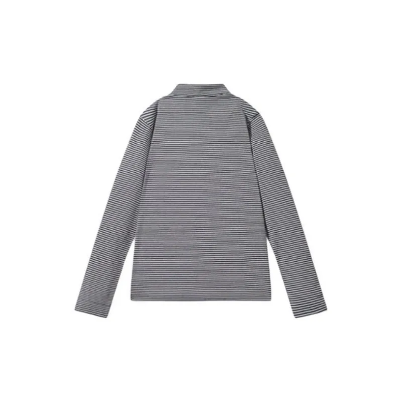 OUTDOOR PRODUCTS T Shirt Women's Dark Gray White Pinstripe-1