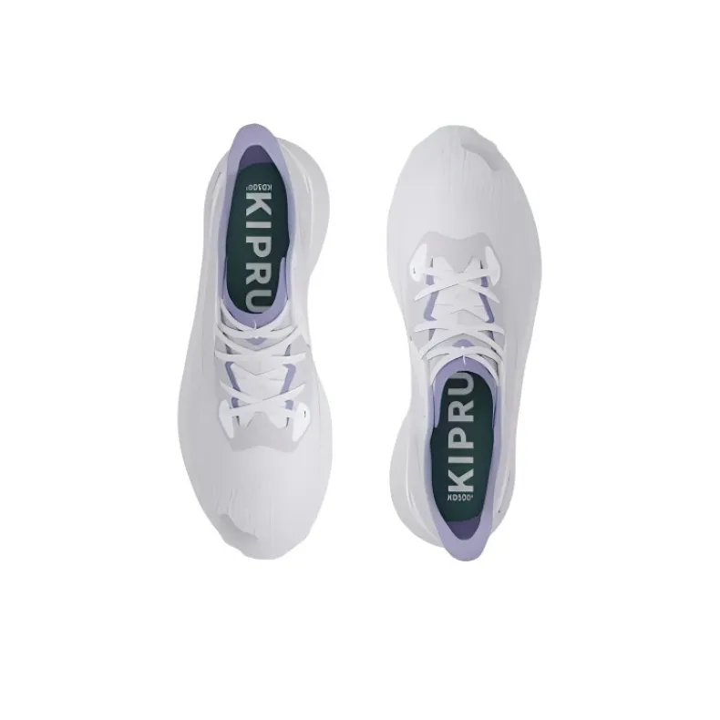DECATHLON KD500.3 Cushioned Slip-Resistant Breathable Low-Top Running Shoes Women's White Purple-3