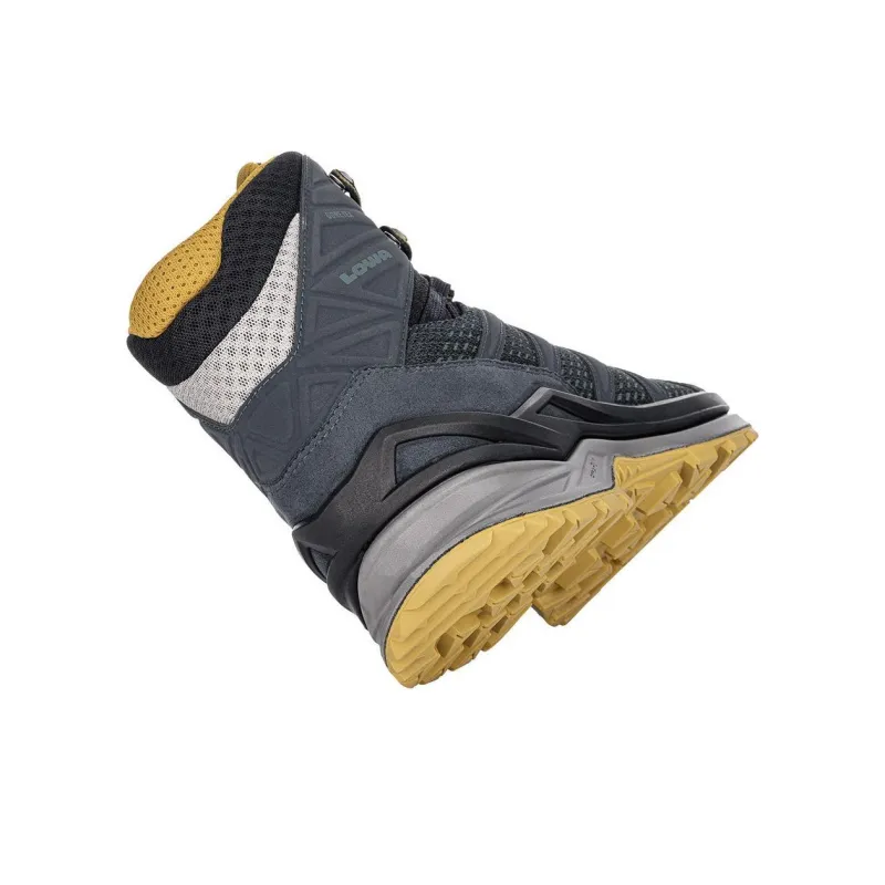 Lowa INNOX PRO GTX Cushioning Anti-Slip And Wear-Resistant Mid-Top Hiking Shoes Men's Blue Yellow-4
