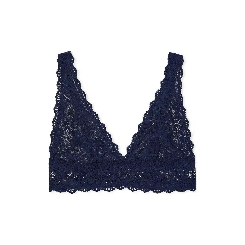 Victoria's Secret PINK/VICTORIA'SSECRET Lace Triangle Bralette/ Noir Navy Bra Women's Marine Blue-0