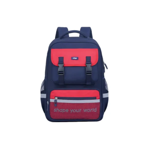 XTEP Fabric Backpack Regular Women's Dark Blue Red