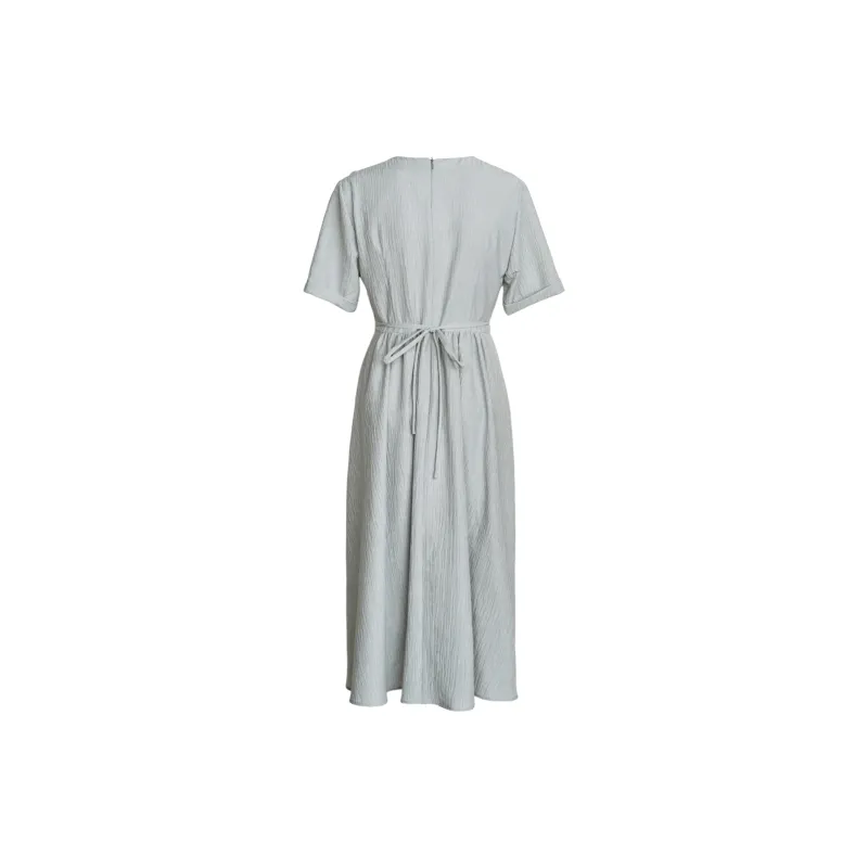 ROEYSHOUSE Short Sleeved Dresses Women's Light Blue-1