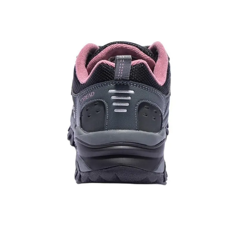 TOREAD Slip Resistant, Abrasion Resistant, Thermal Low Top Hiking Shoes Women's Gray Black Pink-4