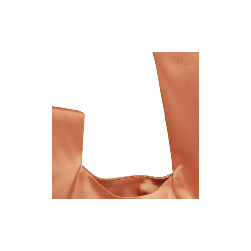 NANUSHKA Smooth Satin Handbags Clutches Women's Apricot-5