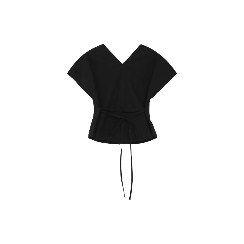 Fstudio Short Sleeved Slimming Shirt Women's Black-1