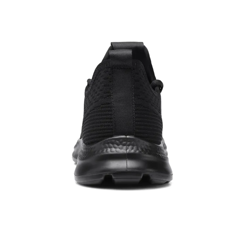 Strongman 3515 Men's Shoes Flyknit Athletic Shoes Men's Versatile Black Shoes Breathable-2