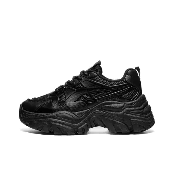 WARRIOR Chunky Sneakers Women's Low Top Black