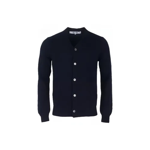 CDG Play Sweaters Men Dark Blue