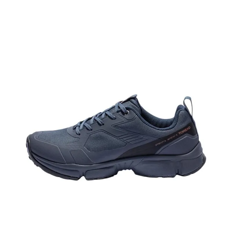 TOREAD Slip Resistant, Abrasion Resistant Cushioning Coverage Low Top Hiking Shoes Men's Blue Black-0