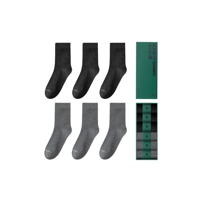 FIRS Mid Calf Socks Men's 6 Pack-16