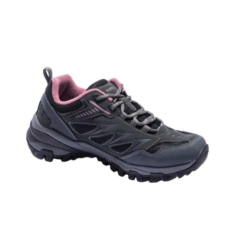 TOREAD Slip Resistant, Abrasion Resistant, Thermal Low Top Hiking Shoes Women's Gray Black Pink-2