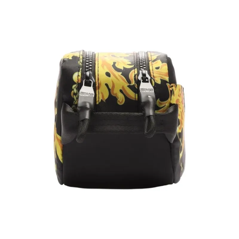 VERSACE JEANS COUTURE Polyester Storage Bag, Makeup Bag, Toiletry Bag Men's Black & Gold-3