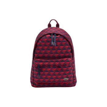 LACOSTE Recycled Polyester Backpack Unisex Red