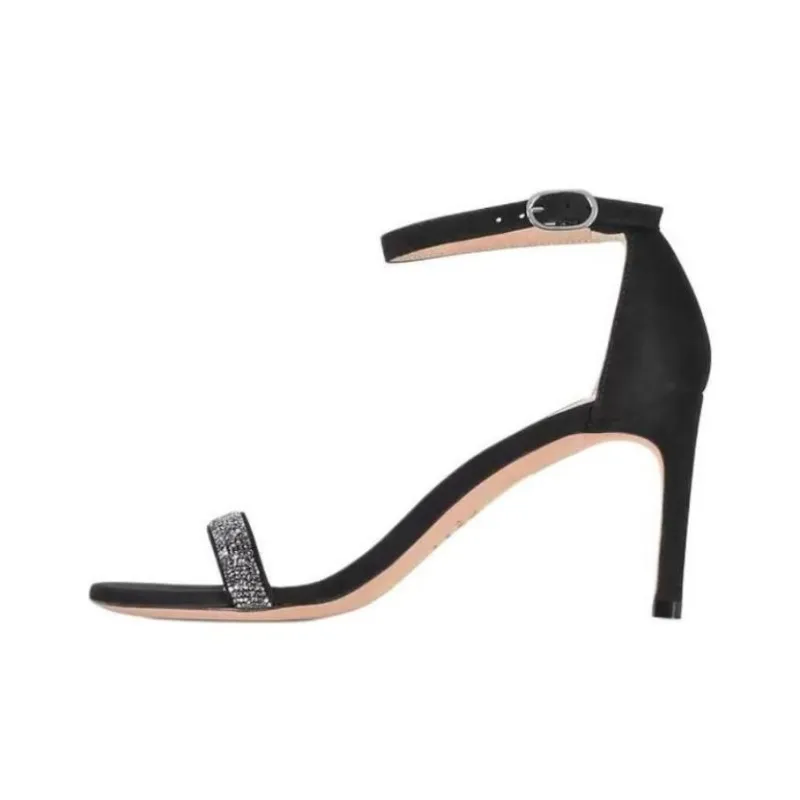 Stuart Weitzman/SW One Strap Sandals Women's Black-0