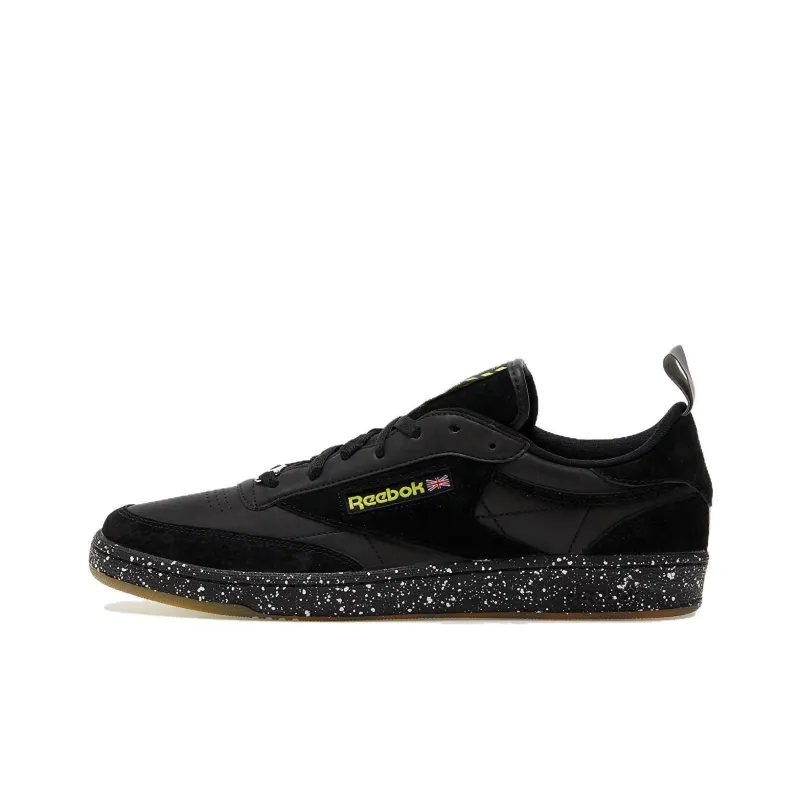 Reebok Club C 85 Durable Breathable Low-Top Skateboard Shoes Unisex Black-0