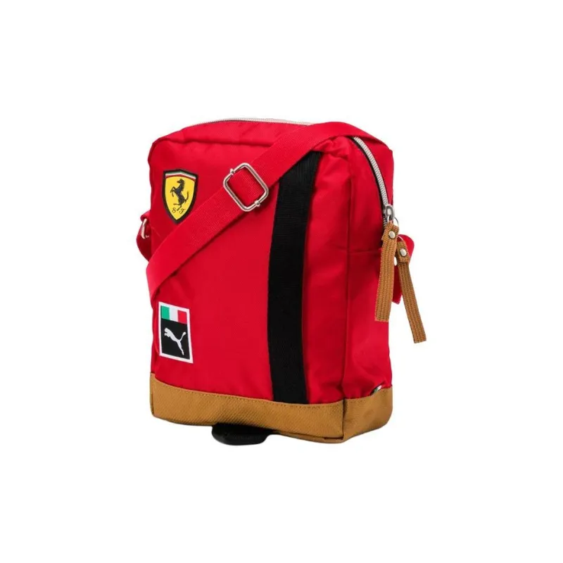 PUMA Ferrari Collaboration Fabric Shoulder Bag, Crossbody Bag Unisex Red-2
