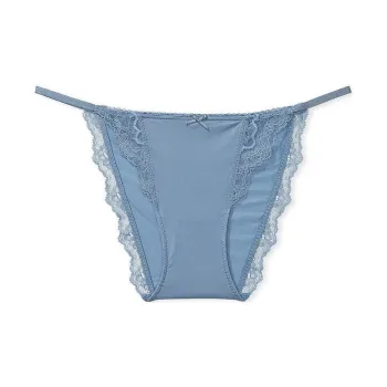 Victoria's Secret PINK DREAM ANGELS Smooth & Lace Mini Sg Bi Panty/Be Underpants Women's 1 Pack Gray Blue