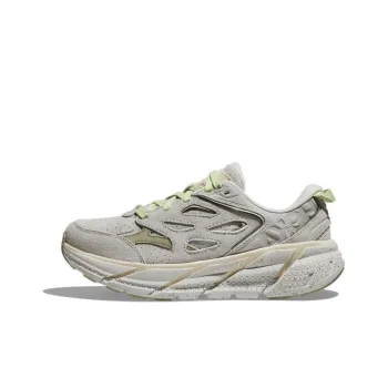 HOKA ONE ONE Clifton L Cushioning Wear Resistant Low Top Running Shoes Unisex Gray Green