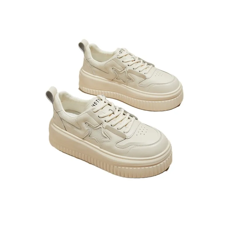 HSTYLE Low-Top Skateboard Shoes Women's Ecru-1