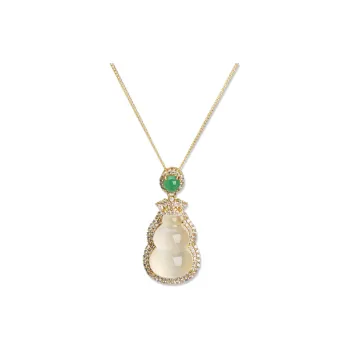 Bubble Scallops Chalcedony Pendants Women's