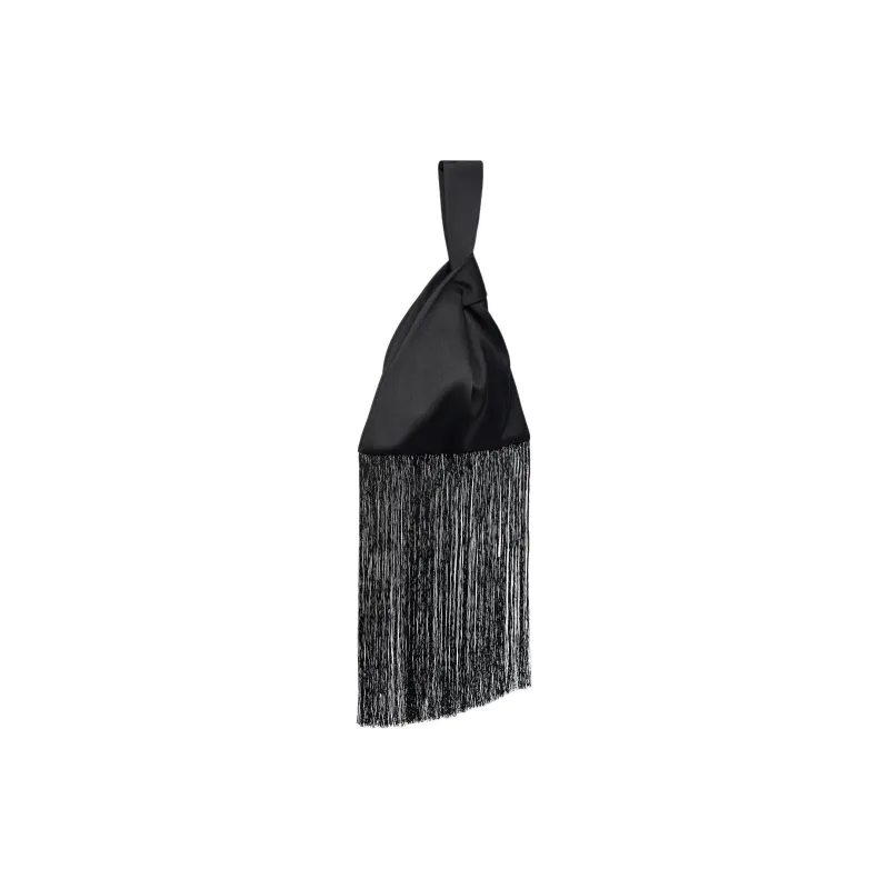NANUSHKA Satin Handbags Clutches Women's Black-1
