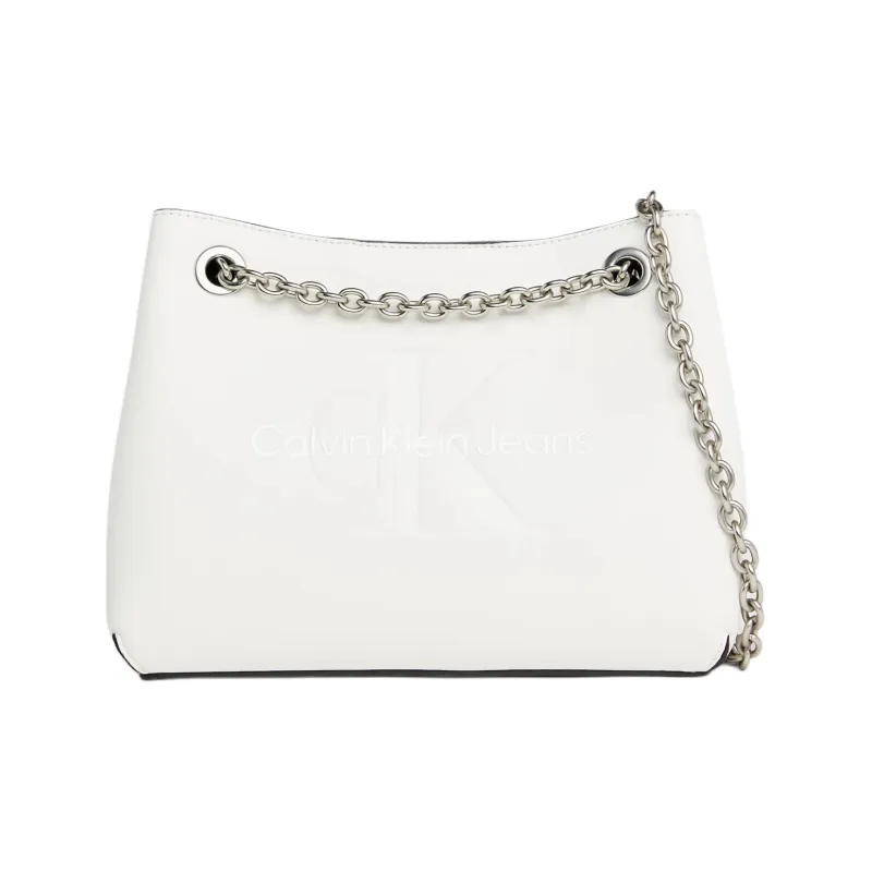 CALVIN KLEIN Polyurethane Handbag, Shoulder Bag Women's White-0