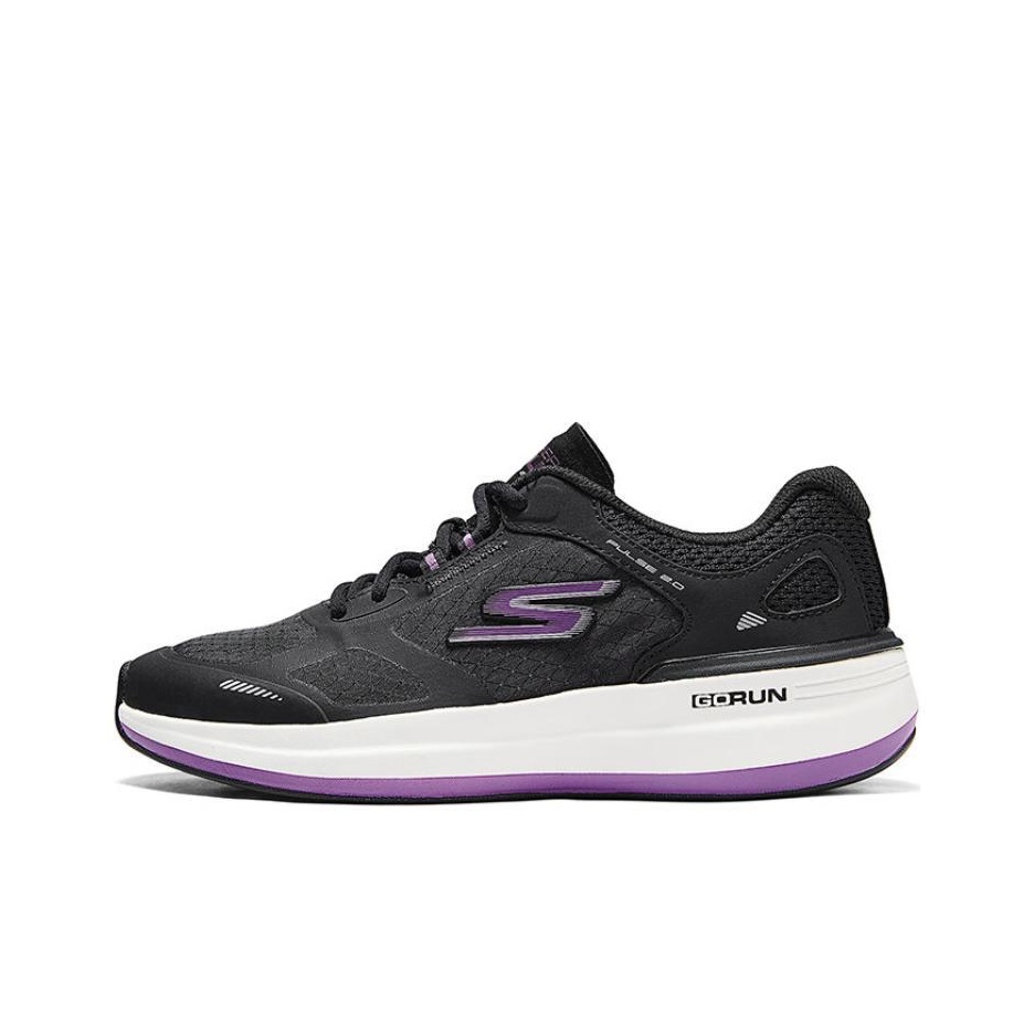 Black and purple skechers on sale