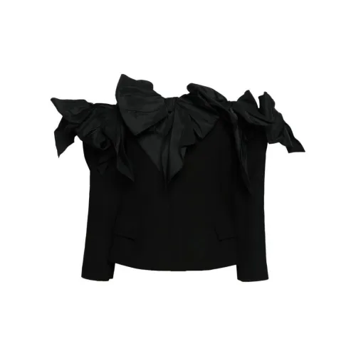 OSCAR DE LA RENTA Oversized-bow Off-shoulder Top