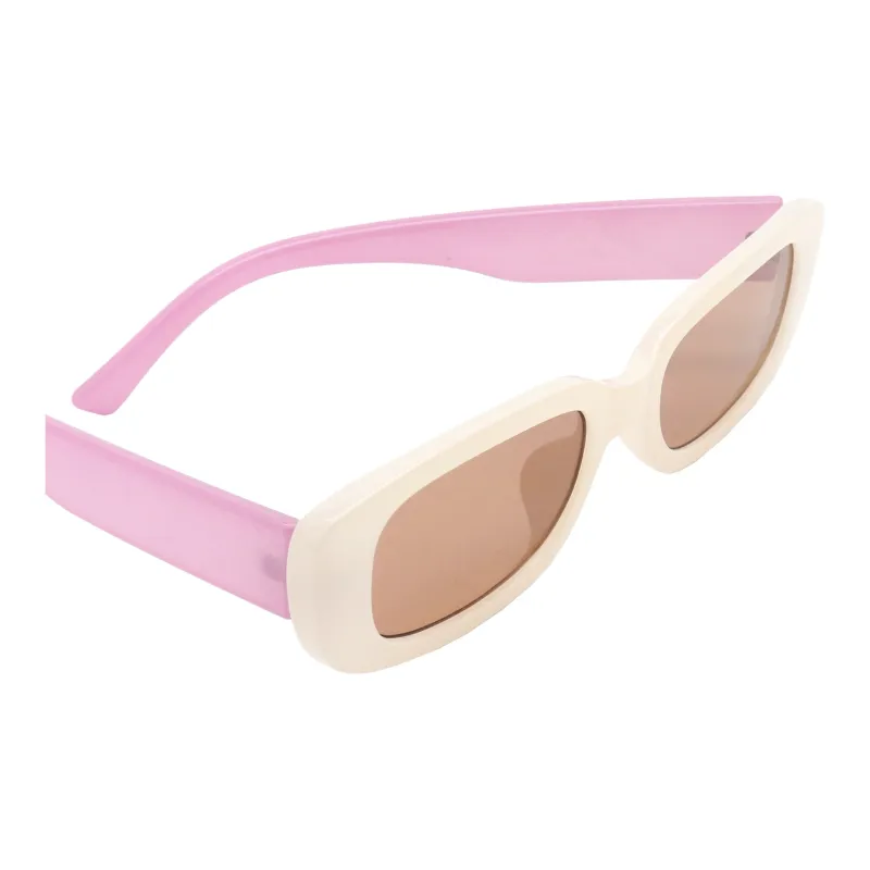 Pair Ponyo PC Oval Sunglasses Unisex White Pink-3